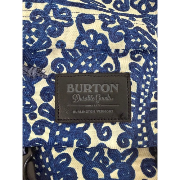 Burton Tinder Pack Backpack 30L Indigo Batik Blue Paisley Laptop Rucksack - Picture 4 of 15